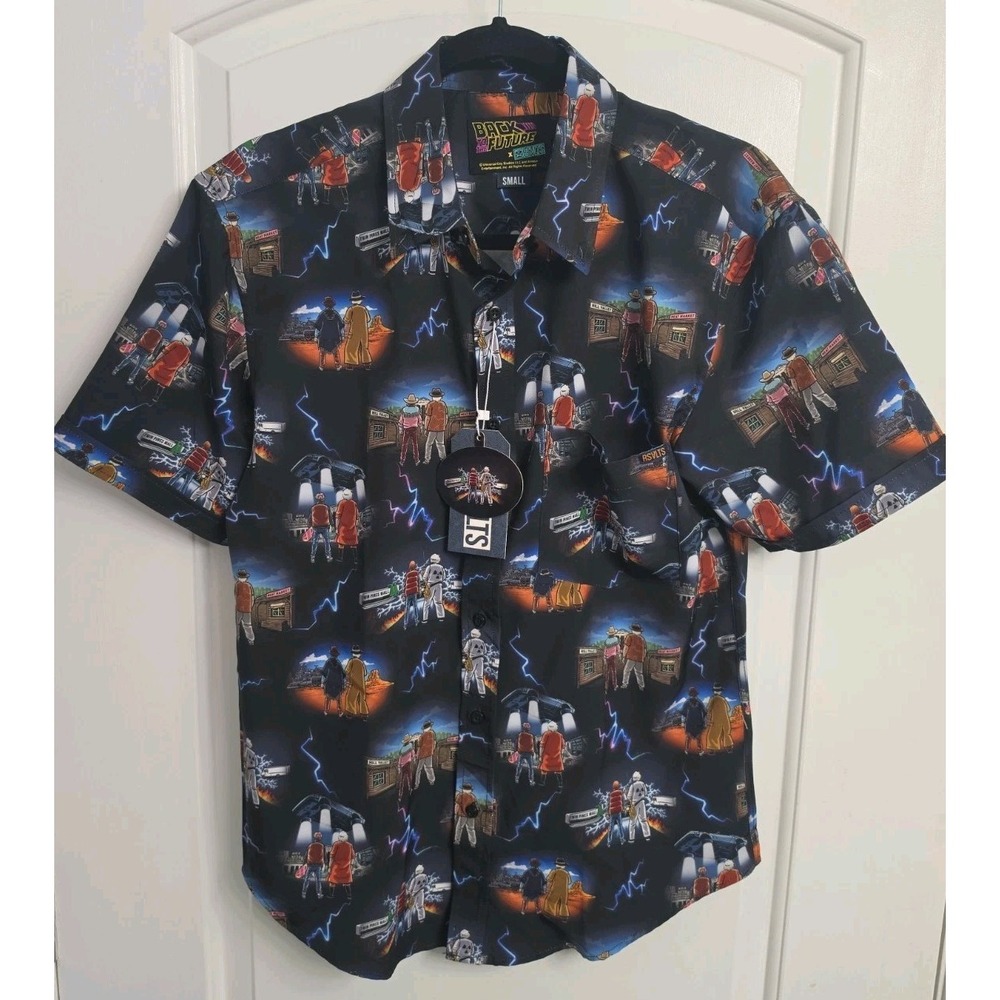 RSVLTS Back to the Future OUTATIME Shirt Size S Marty Doc Universal Studios NWT